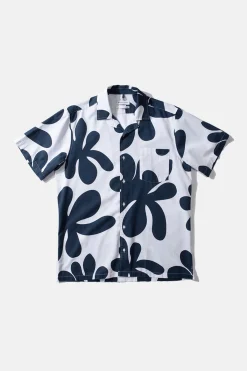 Alice Short Sleeve Shirt Printed Navy | Edmmond Studios Best Sale
