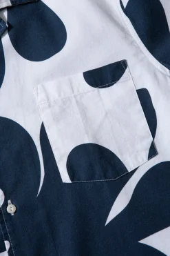 Alice Short Sleeve Shirt Printed Navy | Edmmond Studios Best Sale