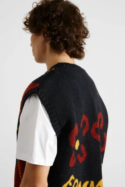 Argyle Vest Plain Navy | Edmmond Studios Sale