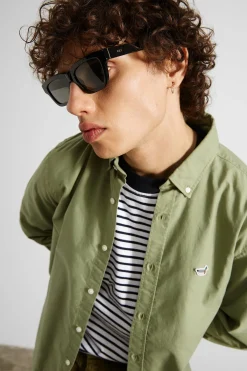 Bd Shirt Oxford Plain Olive | Edmmond Studios Best Sale