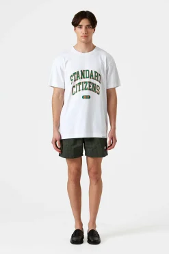 Ben Vertical Stripes Khaki | Edmmond Studios Best