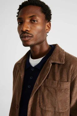 Bline Jacket Cord Plain Brown | Edmmond Studios Best Sale