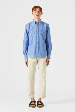 Bold Shirt Vertical Stripes Blue | Edmmond Studios Online