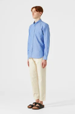 Bold Shirt Vertical Stripes Blue | Edmmond Studios Online