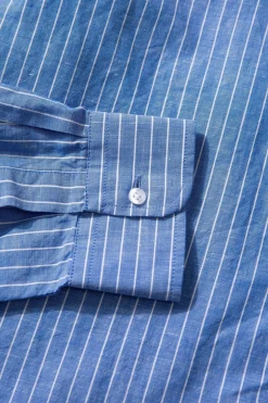 Bold Shirt Vertical Stripes Blue | Edmmond Studios Online
