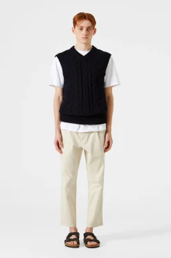 Braided Vest Plain Navy | Edmmond Studios Cheap