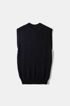 Braided Vest Plain Navy | Edmmond Studios Cheap
