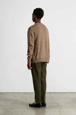 Brioche Cardigan Plain Brown | Edmmond Studios Hot