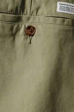 Chino Herringbone Plain Khaki | Edmmond Studios Cheap