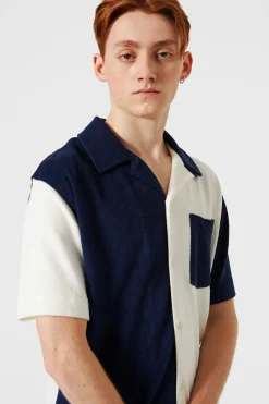 Colour Block Terry Shirt | Edmmond Studios Fashion