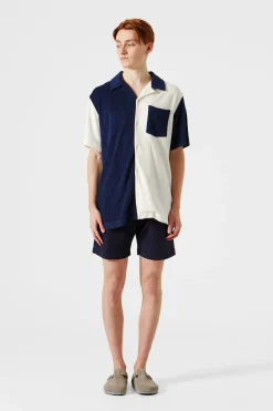 Colour Block Terry Shirt | Edmmond Studios Fashion