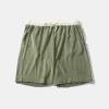 Contrast Terry Shorts Plain Olive | Edmmond Studios Outlet