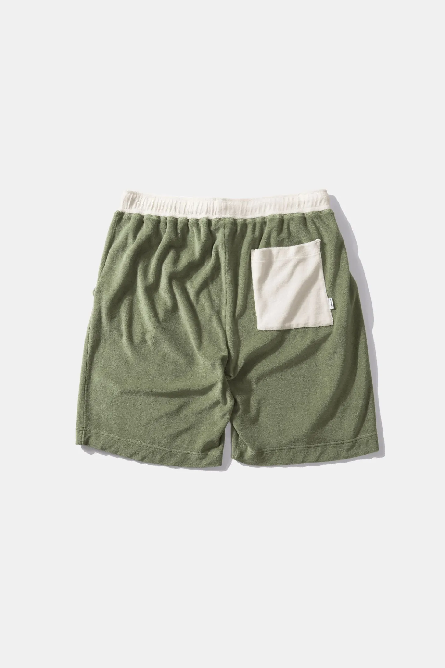 Contrast Terry Shorts Plain Olive | Edmmond Studios Outlet