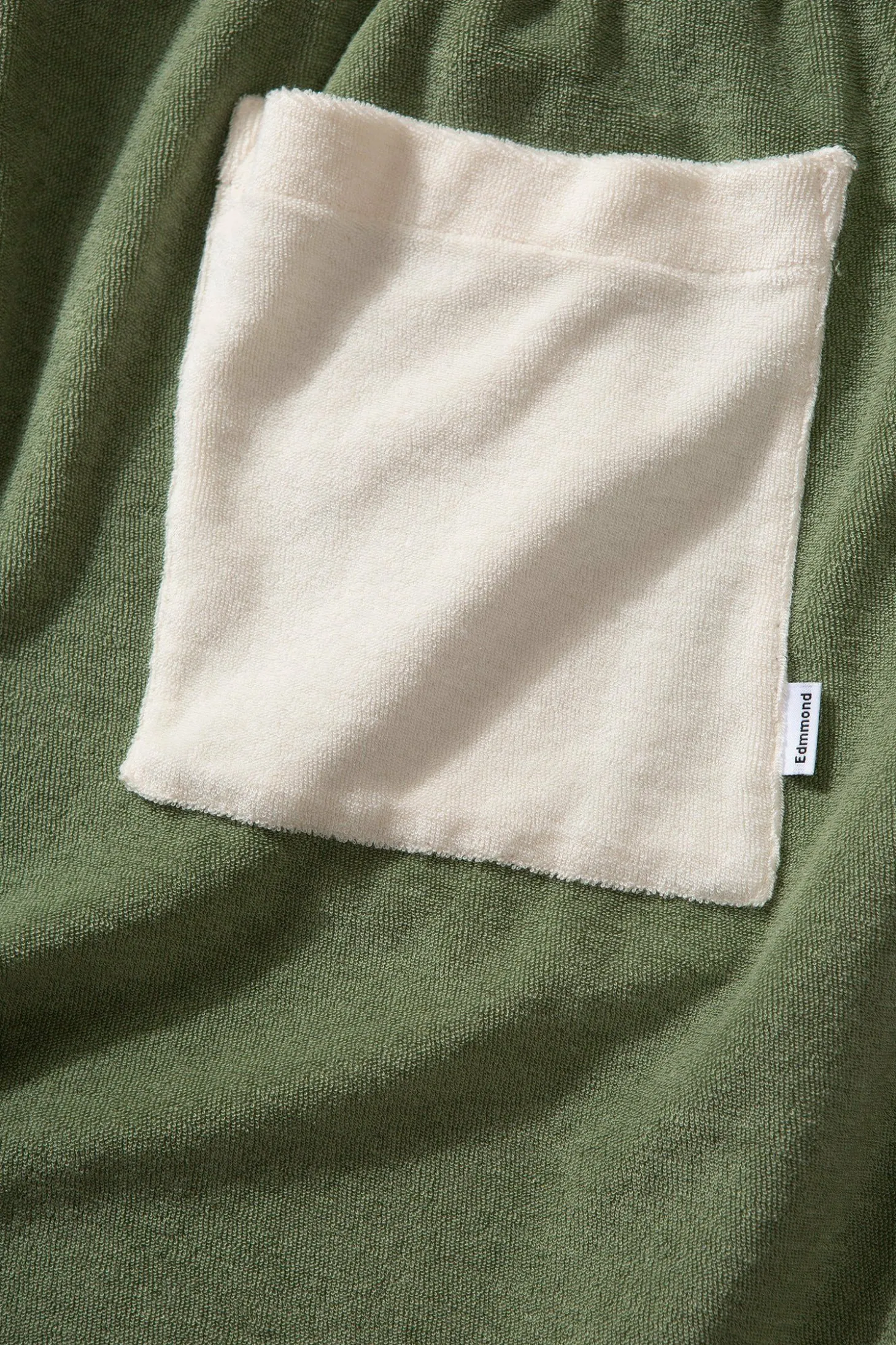 Contrast Terry Shorts Plain Olive | Edmmond Studios Outlet
