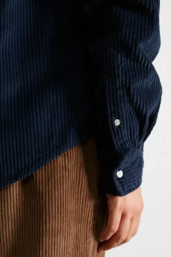 Cord Shirt Plain Navy | Edmmond Studios Discount