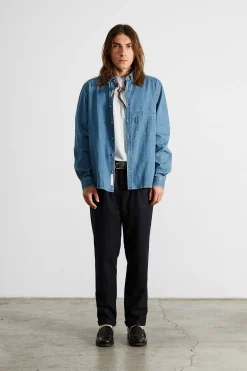 Day Shirt Denim Plain Stonewash | Edmmond Studios Shop