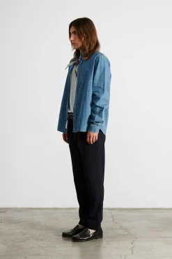 Day Shirt Denim Plain Stonewash | Edmmond Studios Shop