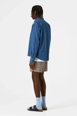 Day Shirt Denim Plain Stonewash | Edmmond Studios Best Sale