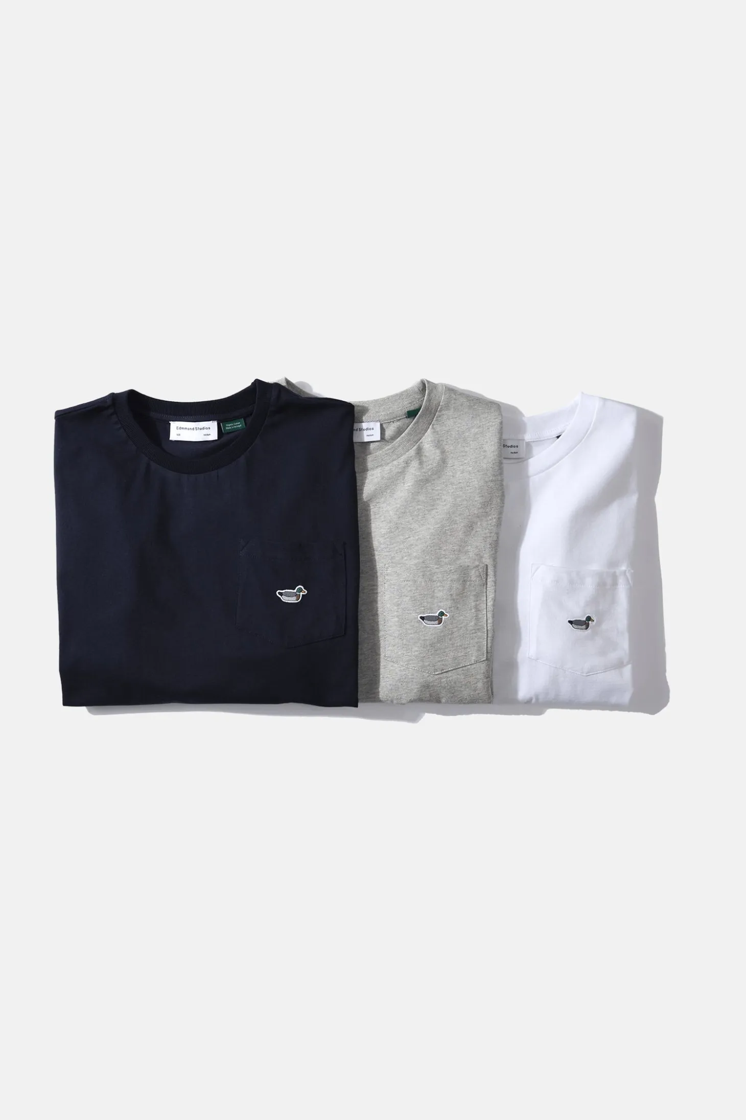 Duck Patch Tee Ns Plain White | Edmmond Studios New