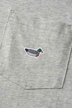 Duck Patch Tee Plain Grey Melange | Edmmond Studios New