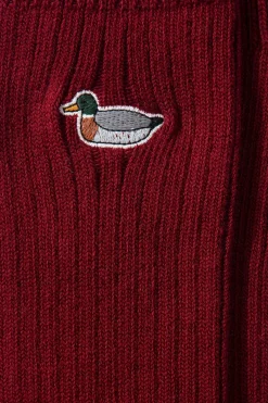 Duck Socks Plain Bordeaux | Edmmond Studios Store