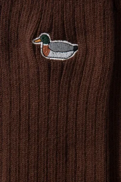 Duck Socks Plain Dk Brown | Edmmond Studios Flash Sale