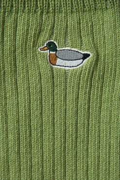 Duck Socks Plain Green | Edmmond Studios Best