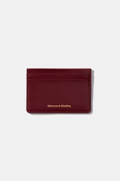 Fold Card Holder Plain Bordeaux | Edmmond Studios Cheap