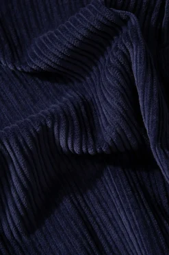 French Cord Shirt Plain Navy | Edmmond Studios Store