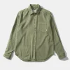 French Cord Shirt Plain Olive | Edmmond Studios Best