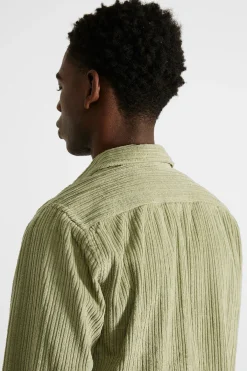 French Cord Shirt Plain Olive | Edmmond Studios Best