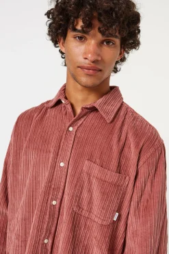 French Cord Shirt Plain Salmon | Edmmond Studios Hot