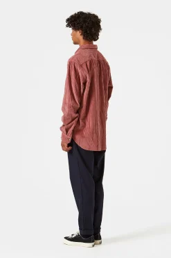 French Cord Shirt Plain Salmon | Edmmond Studios Hot