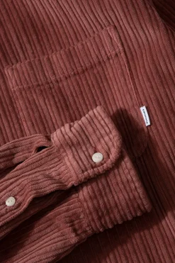 French Cord Shirt Plain Salmon | Edmmond Studios Hot