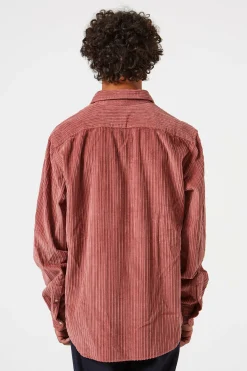 French Cord Shirt Plain Salmon | Edmmond Studios Hot