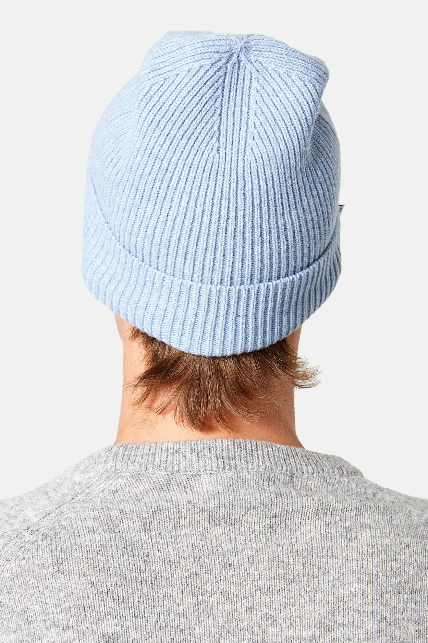Knit Beanie Plain Light Blue | Edmmond Studios Online