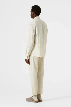 Linen Shirt Plain Beige | Edmmond Studios Discount