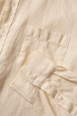 Linen Shirt Plain Beige | Edmmond Studios Cheap