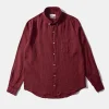 Linen Shirt Plain Bordeaux | Edmmond Studios Store