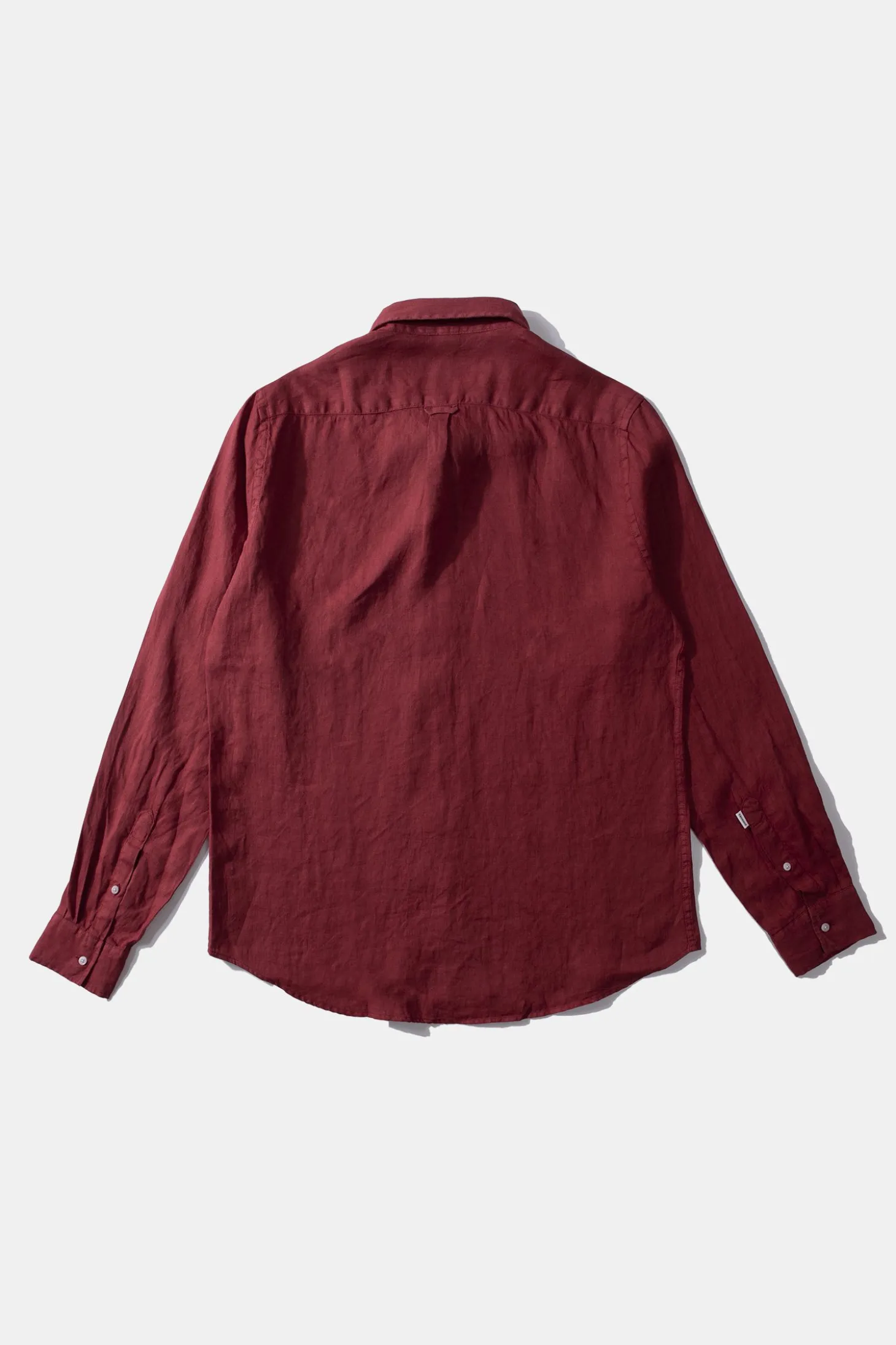 Linen Shirt Plain Bordeaux | Edmmond Studios Store
