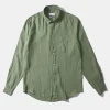 Linen Shirt Plain Olive | Edmmond Studios Hot