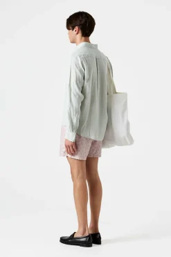 Linen Shirt Plain Sage | Edmmond Studios New