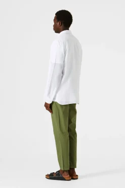 Linen Shirt Plain White | Edmmond Studios Hot