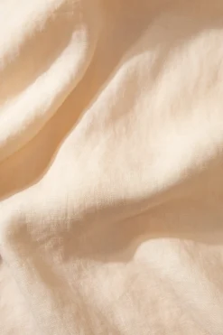 Linen Short Sleeve Plain Off White | Edmmond Studios Best Sale