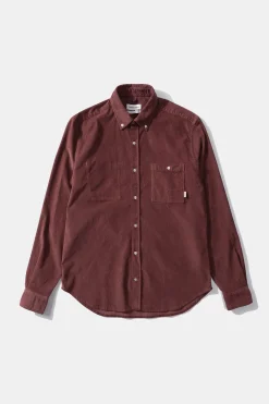 Microcord Shirt Plain Brick | Edmmond Studios Discount