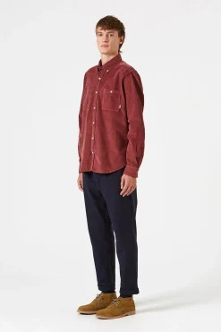 Microcord Shirt Plain Brick | Edmmond Studios Discount