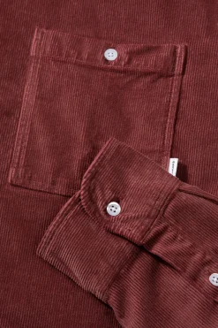 Microcord Shirt Plain Brick | Edmmond Studios Discount