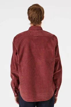 Microcord Shirt Plain Brick | Edmmond Studios Discount