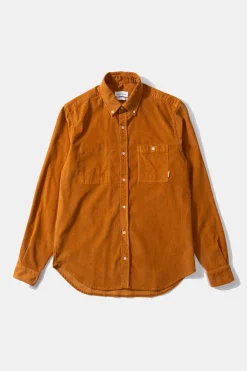 Microcord Shirt Plain Brown | Edmmond Studios Fashion