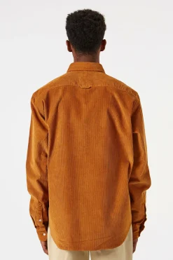 Microcord Shirt Plain Brown | Edmmond Studios Fashion